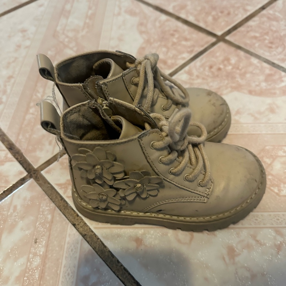 Floral Embellished Kids Boots